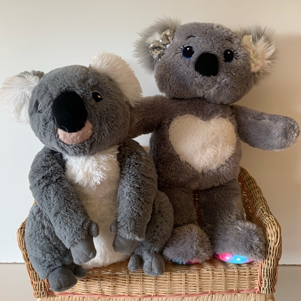 Adorable Build- A- Bear and IKEA Gray Koala Plush Set